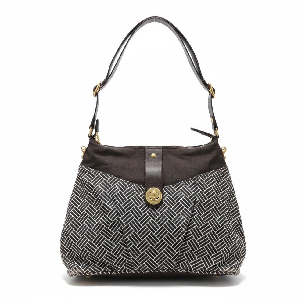 EUC Baggallini Cali Crossbody Bag Geometric Print Multi-Pocket Shoulder Purse